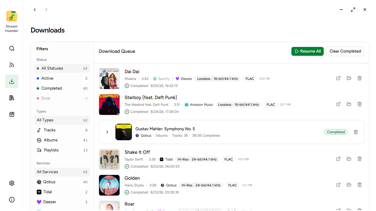 Stream Hoarder downloads in light mode